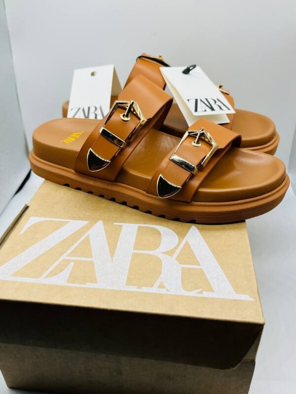 Sandal “Venezia OR” – Cuir Camel - ZARA FEMME – Image 2