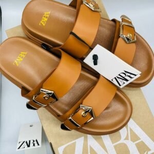 Sandal “Venezia OR” – Cuir Camel - ZARA FEMME