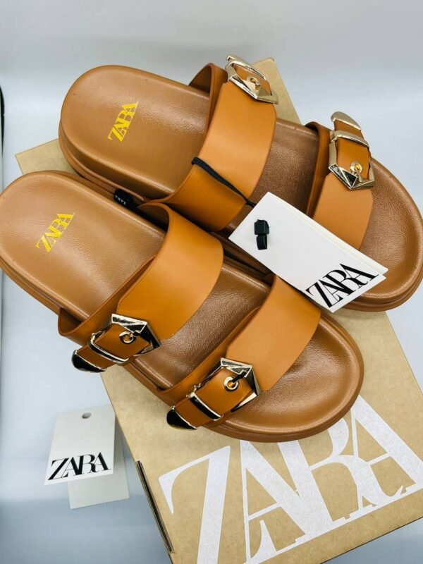 Sandal “Venezia OR” – Cuir Camel - ZARA FEMME